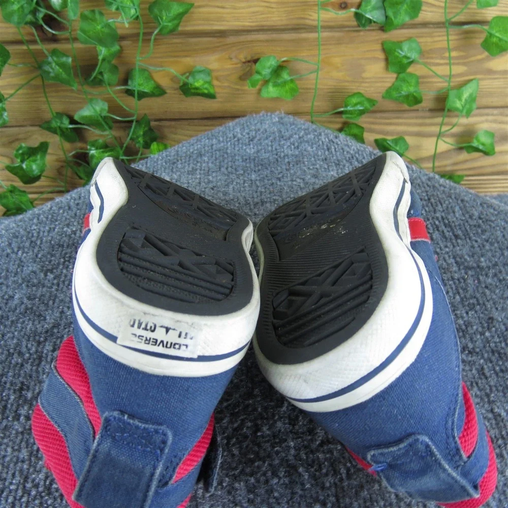 Converse Sneaker Mid Boys‎ Y 6 Medium Athletic Blue Fabric Hook & Loop